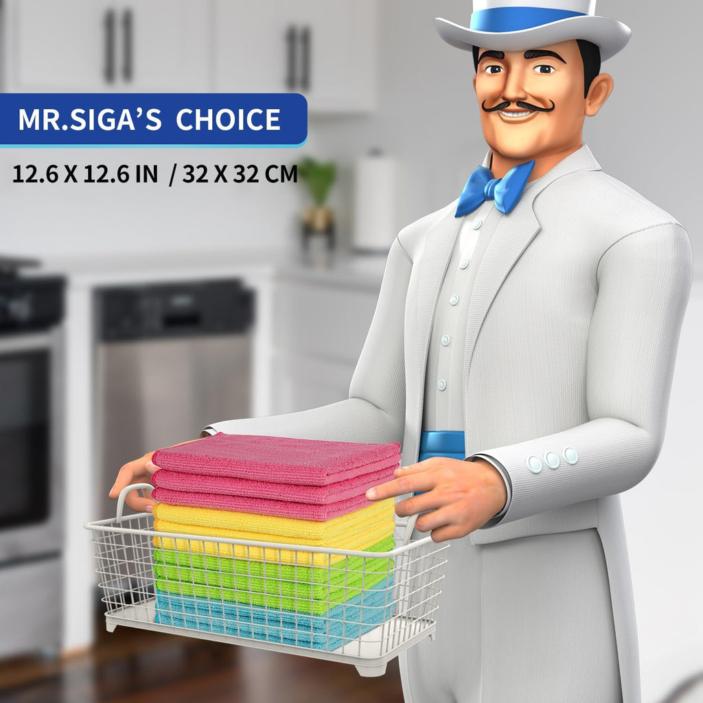MR.SIGA Mikrofasertuecher 50er Set 30x30 cm Reinigungstuecher Haushalt