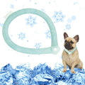 DEWEL Kuehlhalsband fuer Hunde bis 47 cm 360° Nackenkuehlschlauch Gruen