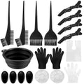 Haarfaerbe Set 9-teilig mit Pinsel Kamm Schale Handschuhe Buerste
