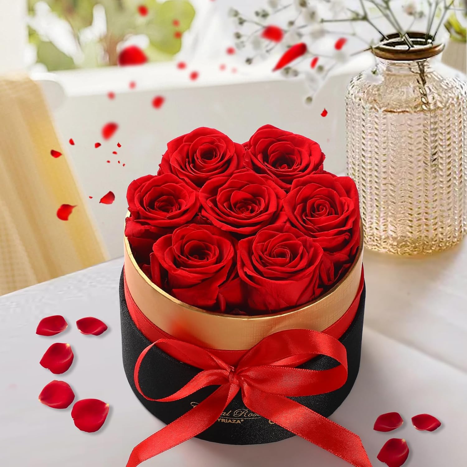 Ewige Rose Geschenk fuer Frauen Mama Freundin konservierte Rose im Geschenkset