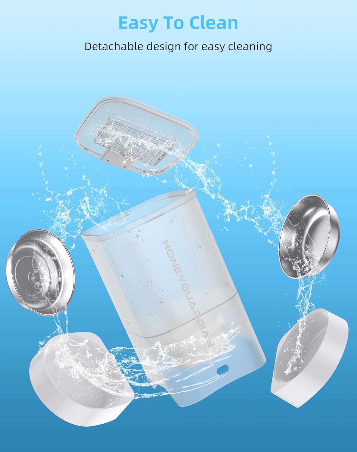 Futterautomat fuer Hunde und Katzen mit WLAN App Timer fuer 1-6 Mahlzeiten