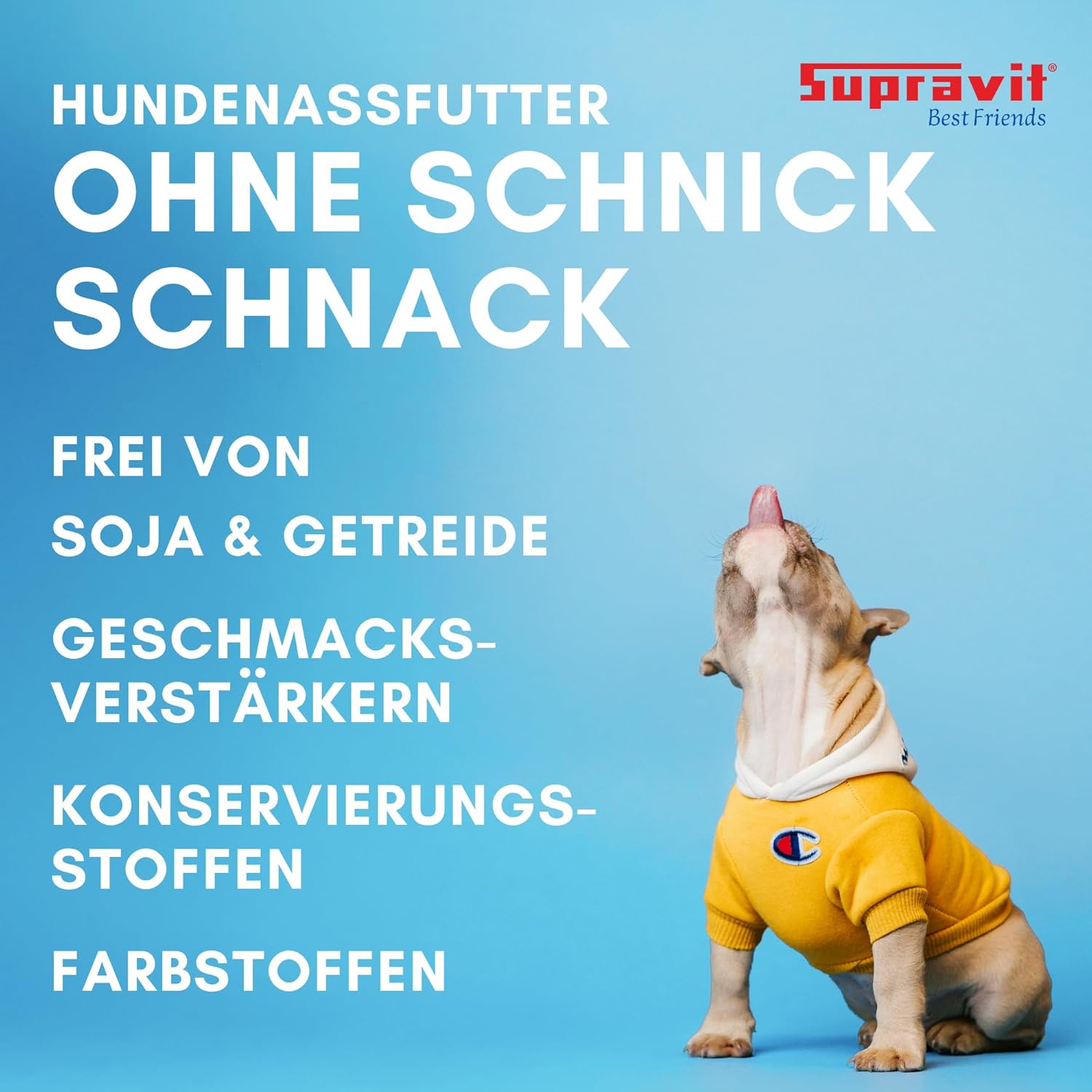 Supravit Hundefutter Nass Fisch & Lachs 12× getreidefrei, verschiedene Sorte