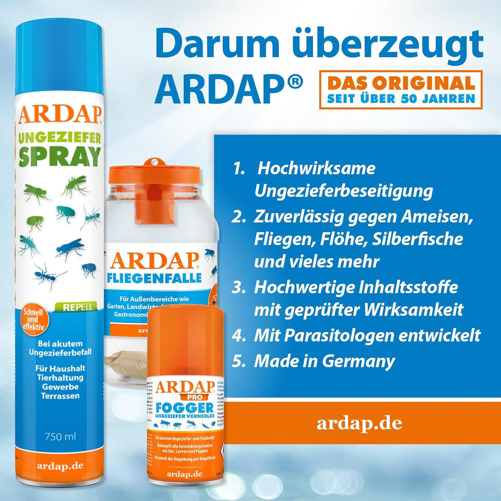 ARDAP Repell Ameisenpulver zum Streuen aussen mit Sofort- und Nestwirkung (