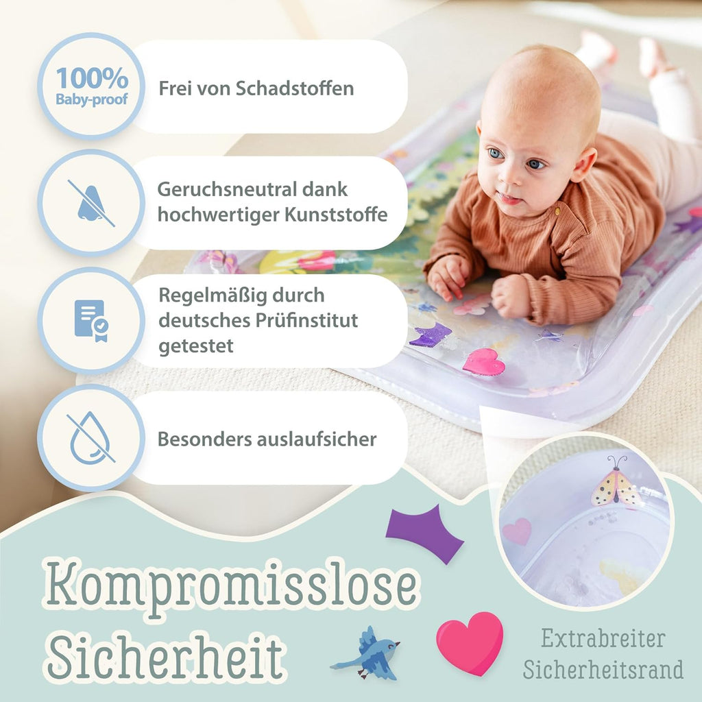 Freudeskind TummyTime XXL Wassermatte Baby Wasserspielmatte BPA-frei phthalatfre