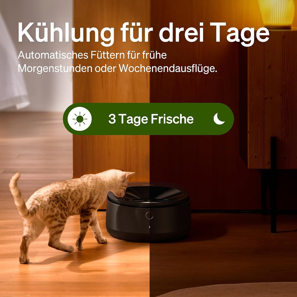 PETLIBRO Nassfutterautomat fuer Katzen mit Edelstahlnapf Kuehlung und WLAN App