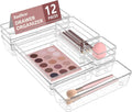 Schubladen Organizer 12er Set fuer Make-up, Buero, Kueche und Bad, 4 Groessen