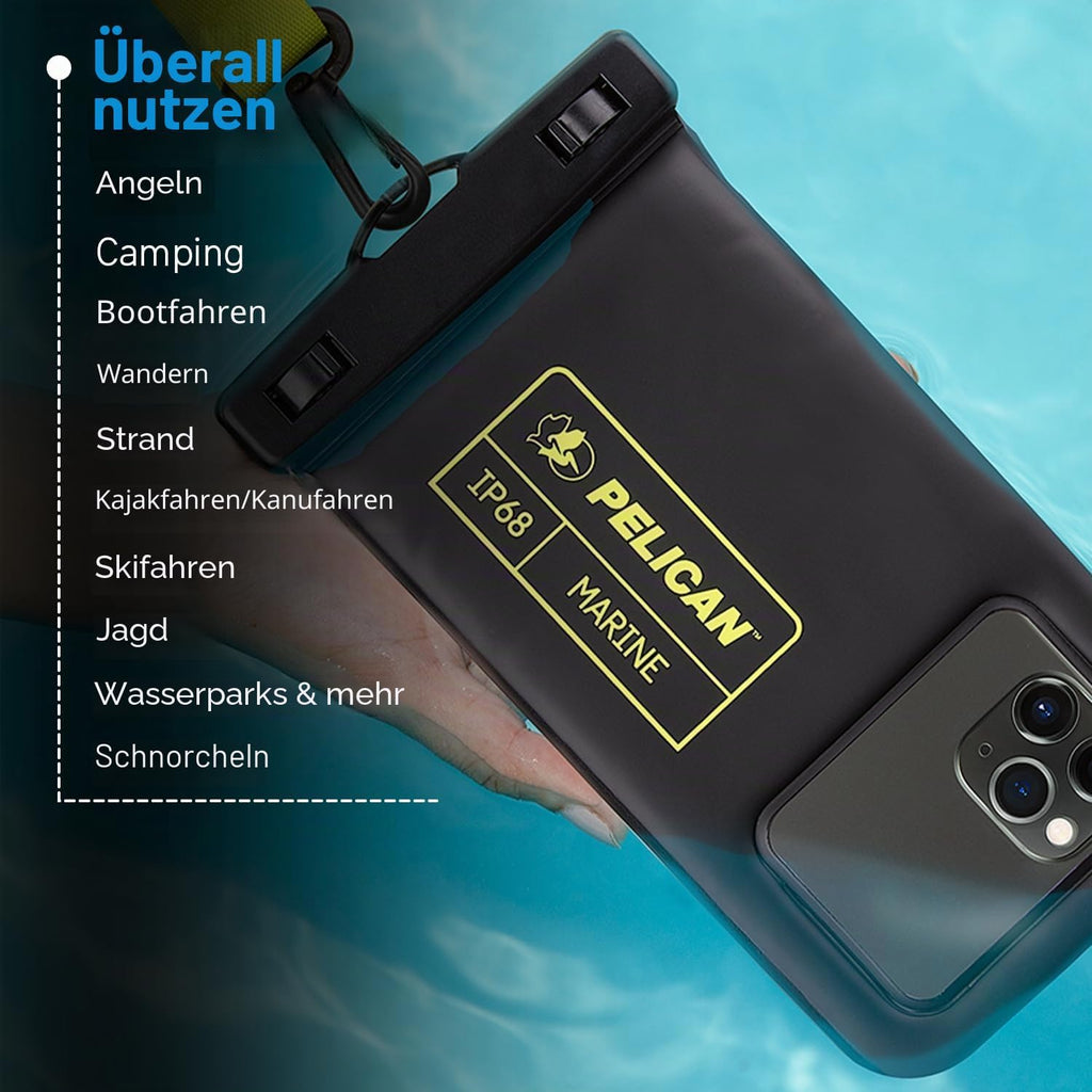 Pelican wasserdichte Handyhuelle IP68 schwimmend fuer iPhone 15/14/13 Pro Max