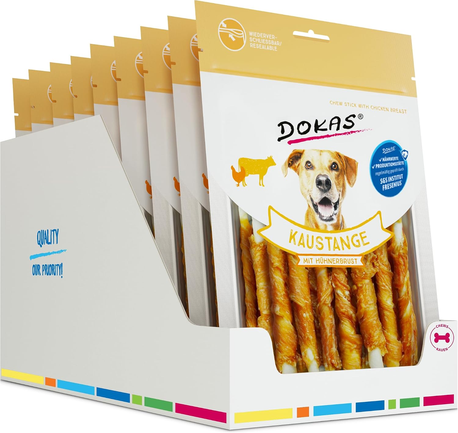 Dokas Kaustange Hundesnack Getreidefrei Premium Kausnack 9x200g Pack