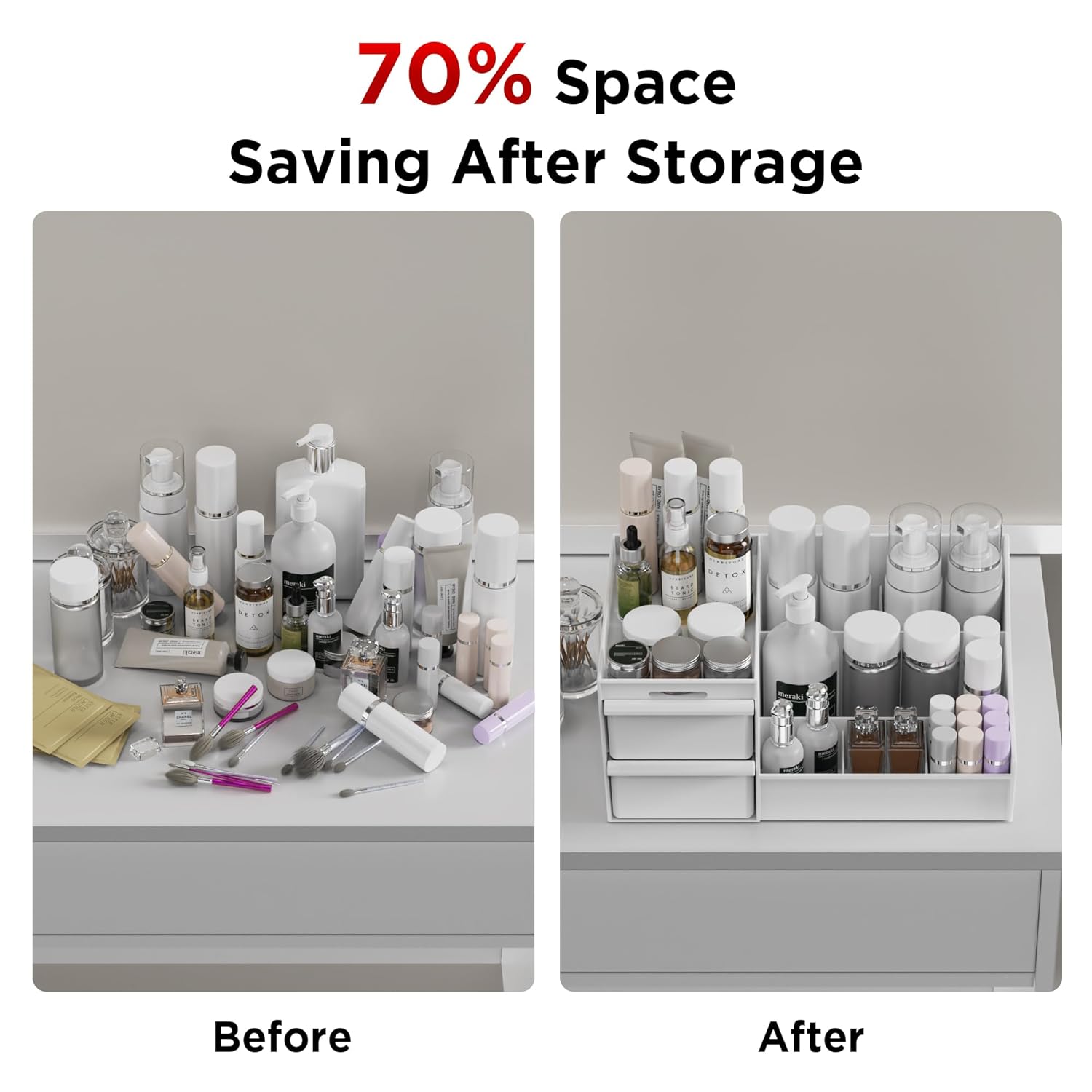 Grosser Make-up Organizer mit Schubladen Kosmetik Aufbewahrungsbox