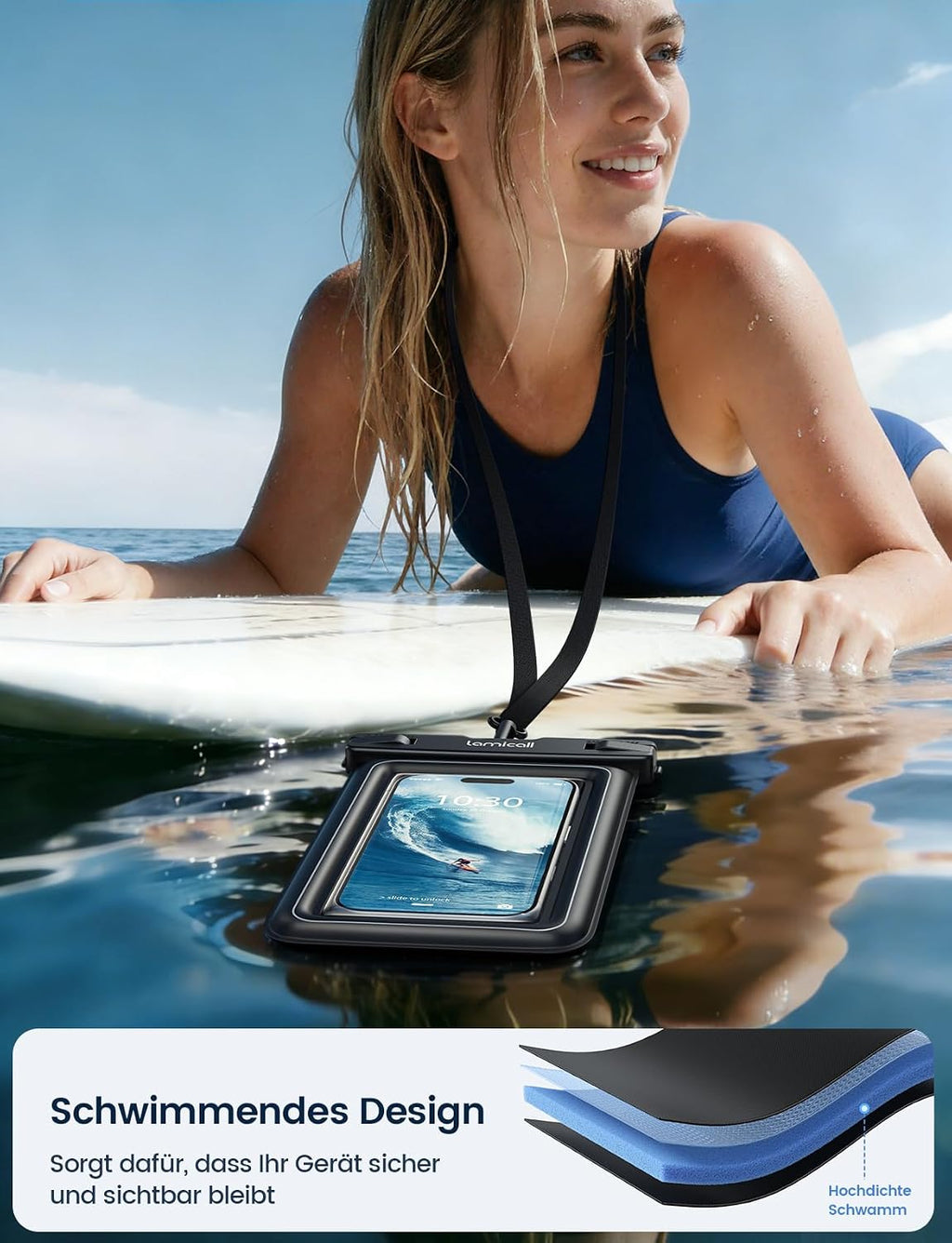 Lamicall wasserdichte Handyhuelle IP68 2er Set bis 7,5" fuer iPhone 17/16/15