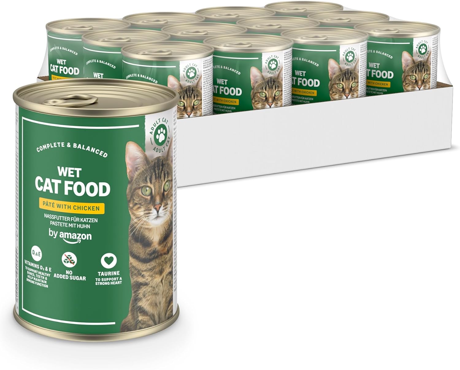 Katzen Nassfutter Pastete Huhn getreidefrei Dose 12 Stueck