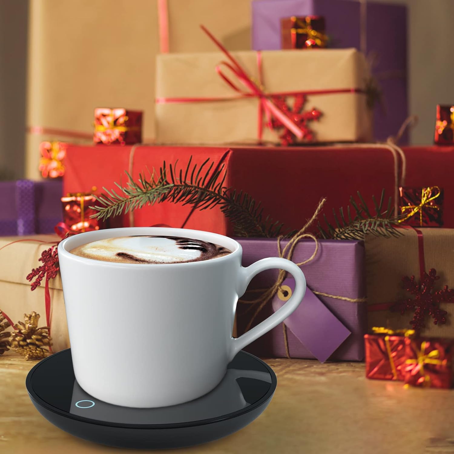 Elektrischer Tassenwaermer Kaffeewaermer mit 2 Temperaturen fuer Tee & Milch