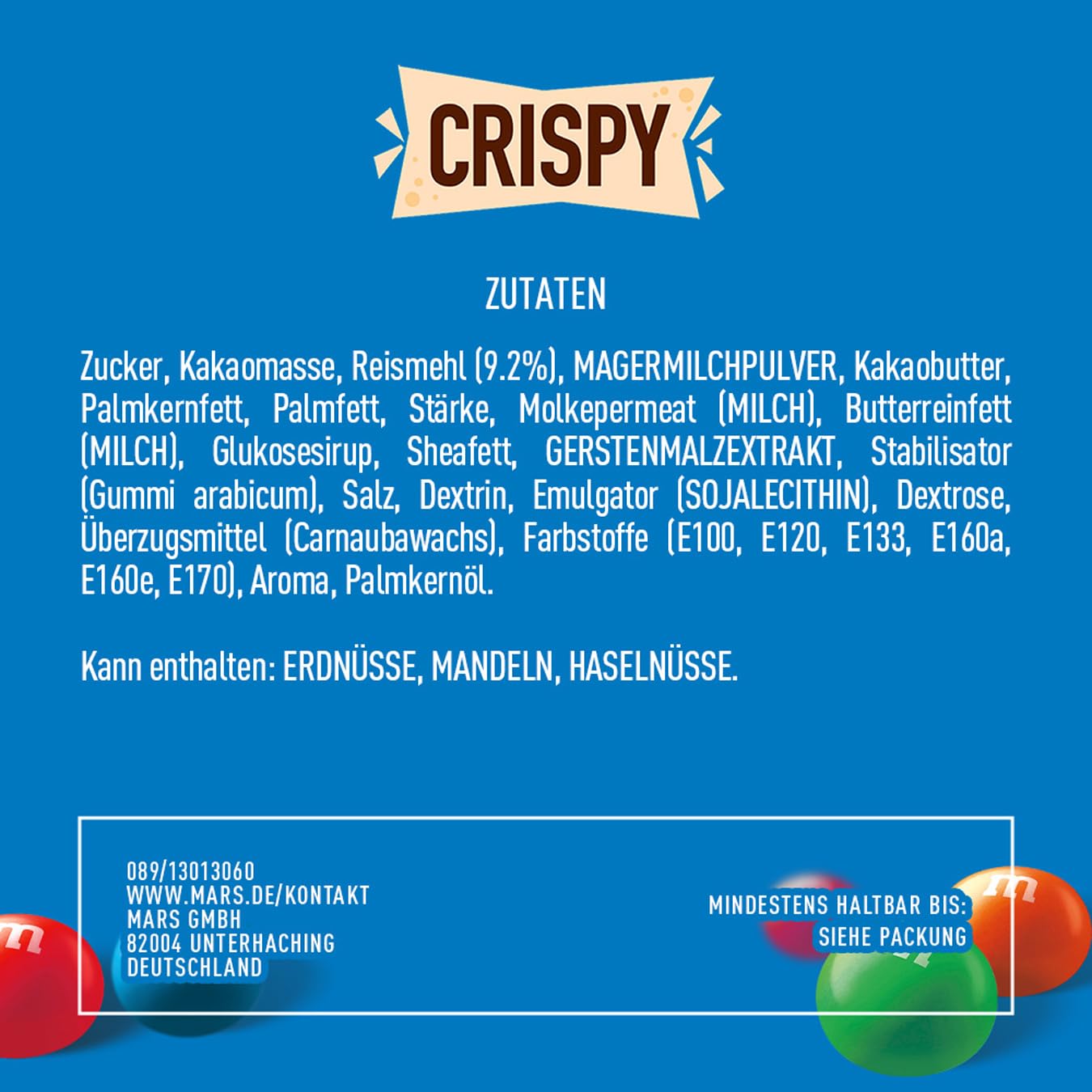 M&M'S Crispy Knusprige Schokolinsen 24 x verschiedene Sorten