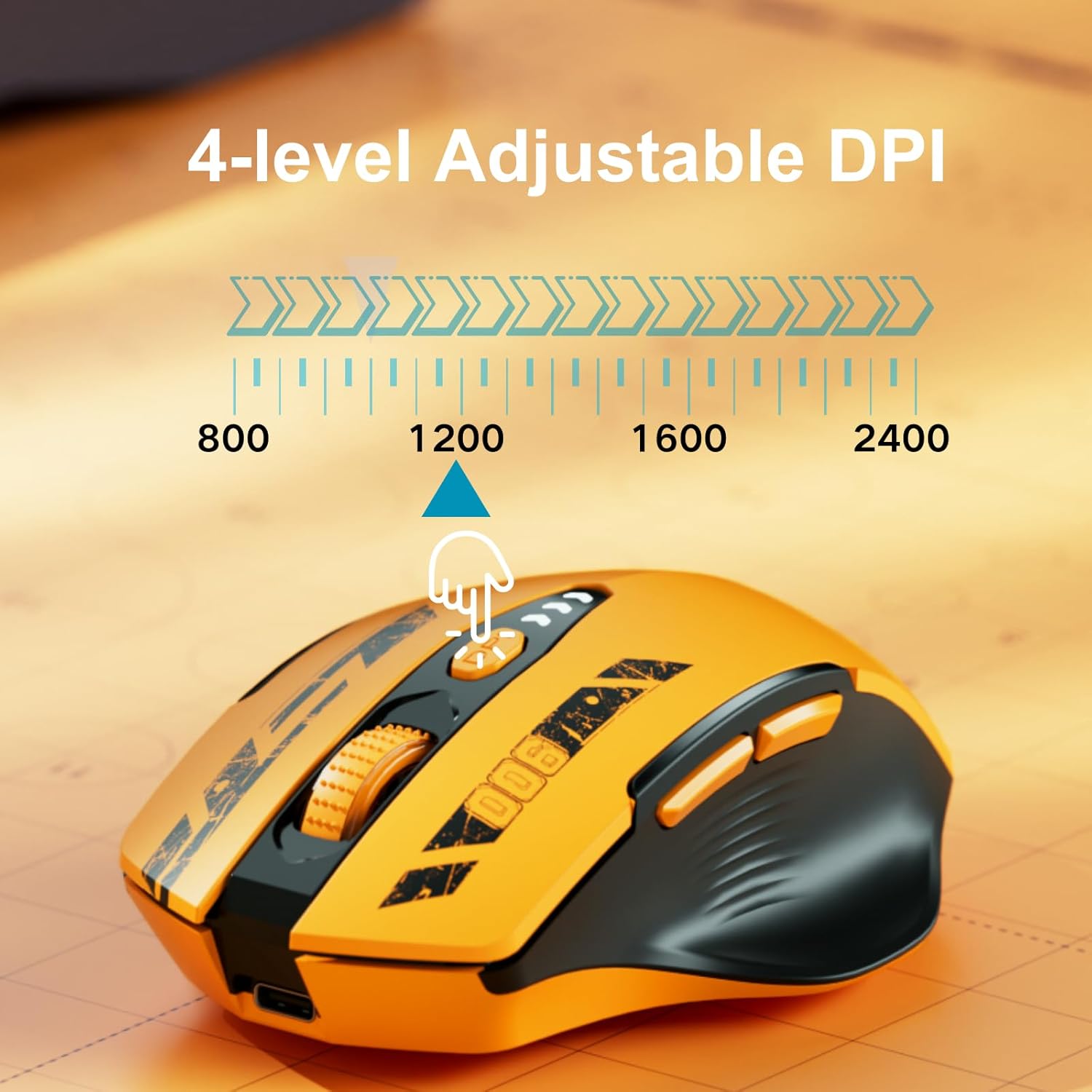 Uineer Bluetooth Maus kabellos tri‑Modus BT5.0/4.0+ ergonomisch violett
