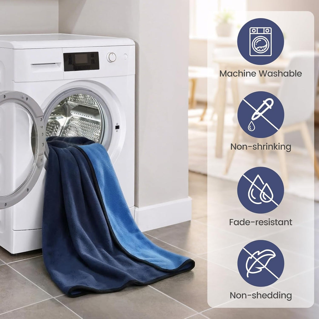 PETTOM Hundedecke 100×75 cm wasserdicht grau waschbar fuer Sofa Auto