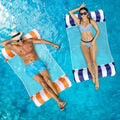 Aufblasbare Wasserhaengematte 4-in-1, 2 Stueck Luftmatratze fuer Pool Strand