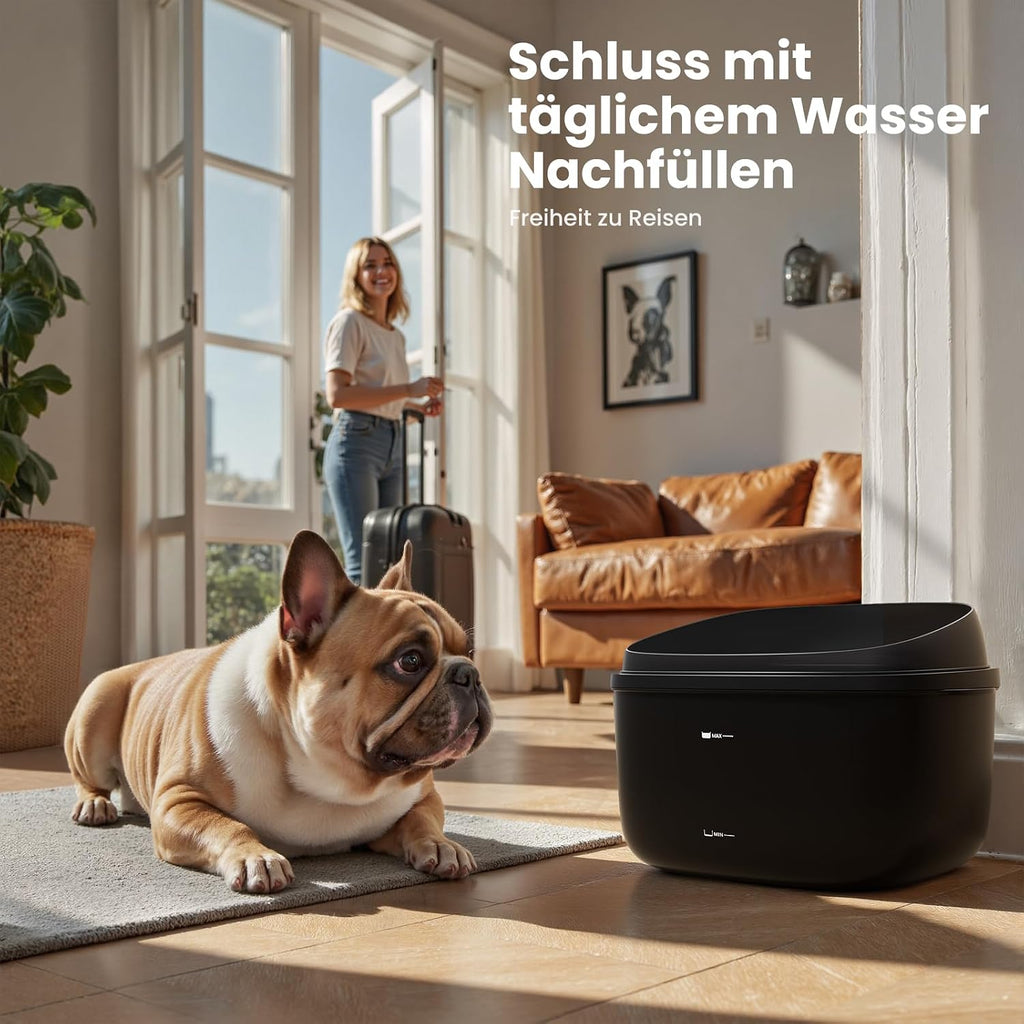 Gardner Pet Trinkbrunnen Vortex Filter transparenter Tank leise