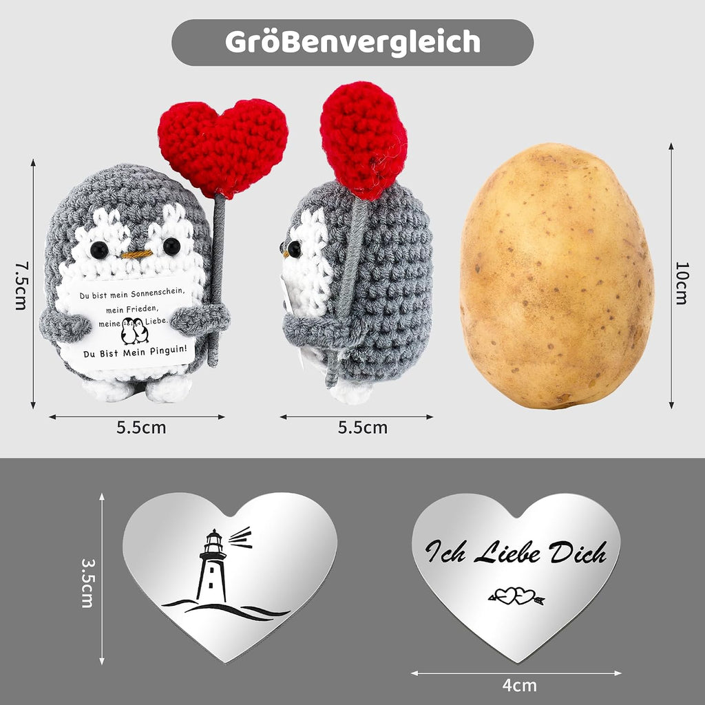 Positive Pinguin Geschenk Ich liebe dich Geschenk Jahrestag fuer Paare