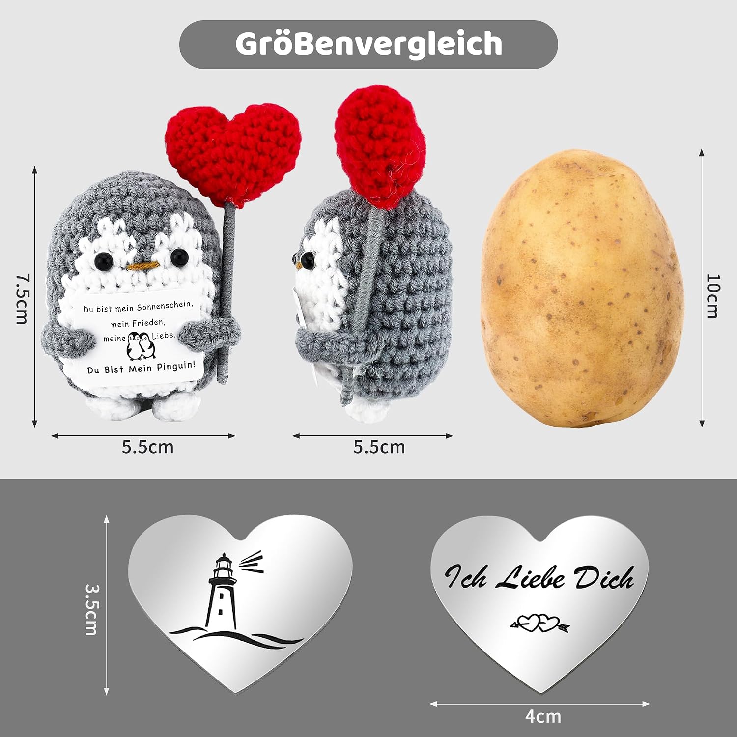 Positive Pinguin Geschenk Ich liebe dich Geschenk Jahrestag fuer Paare