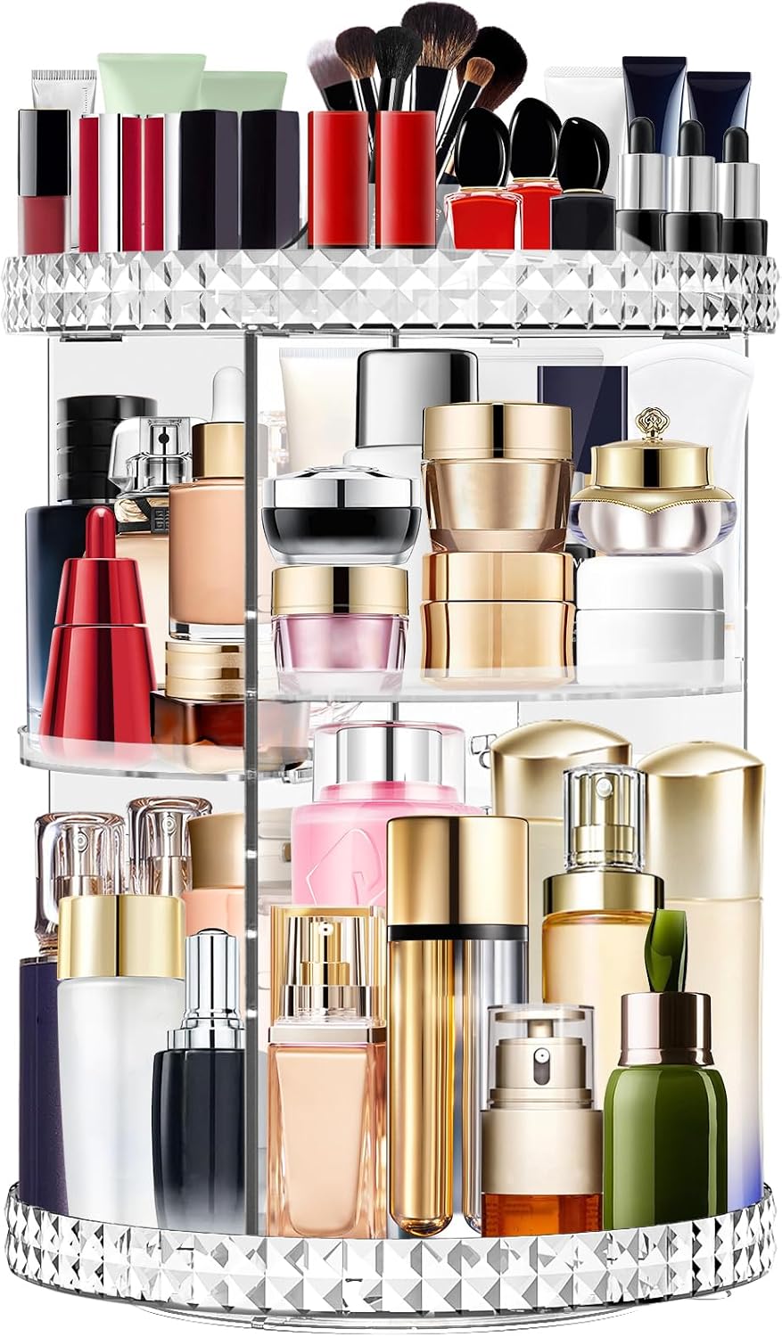 MOKANI 360° drehbarer Kosmetik Organizer, 6 verstellbare Ebenen, gross