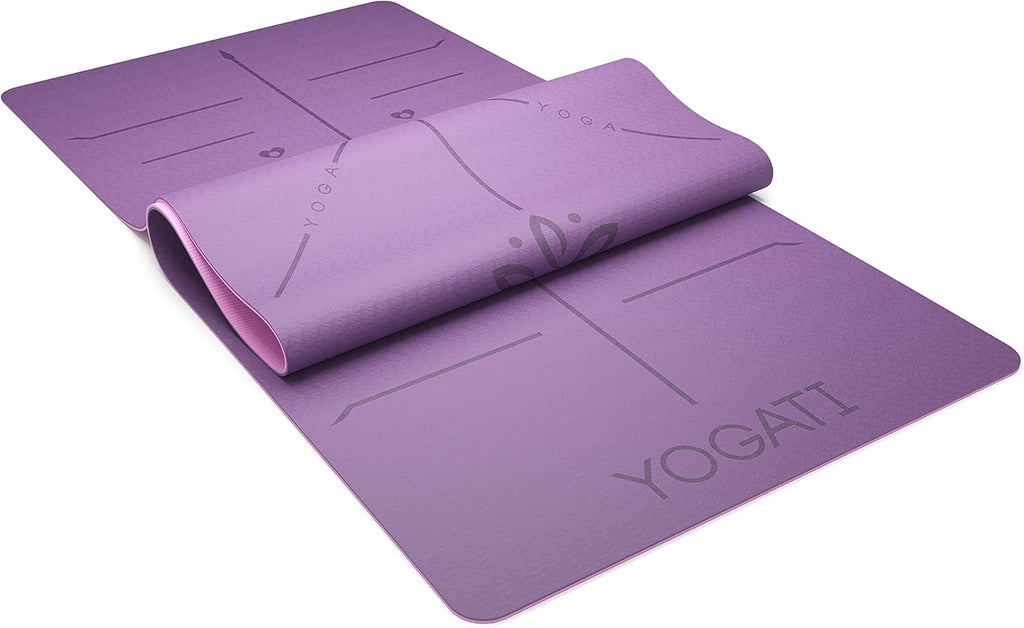 YOGATI Yogamatte rutschfest Gymnastikmatte mit Tragegurt Fitness Matte
