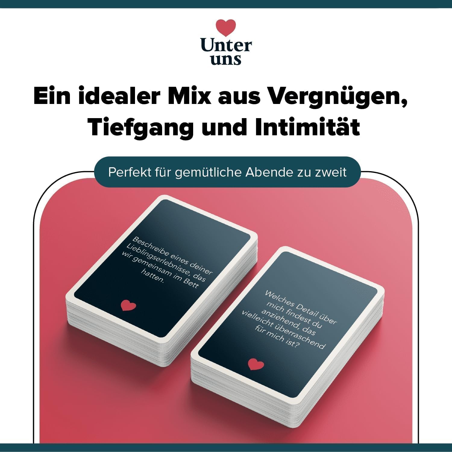 Unter Uns Kartenspiel fuer Paare Fragen zu zweit Valentinstag Geschenk