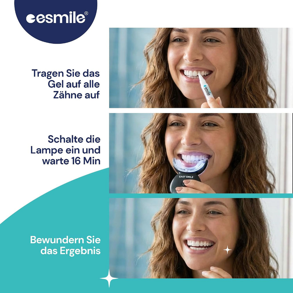 Easy Smile Zahnaufhellungsset mit LED-Bleaching Kit inklusive Zubehoer
