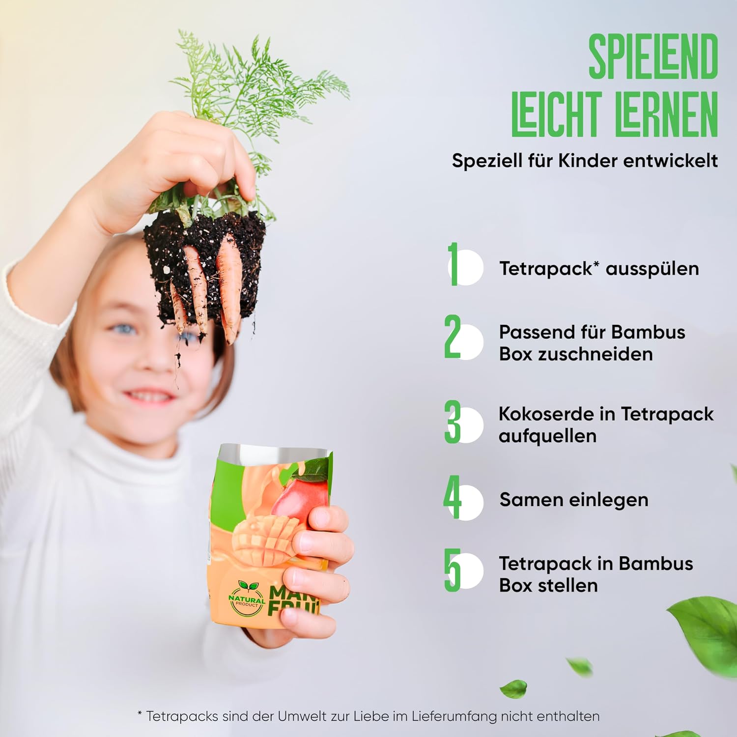 Mein Erster Garten Anzuchtset fuer Kinder Saatgut Pflanzset