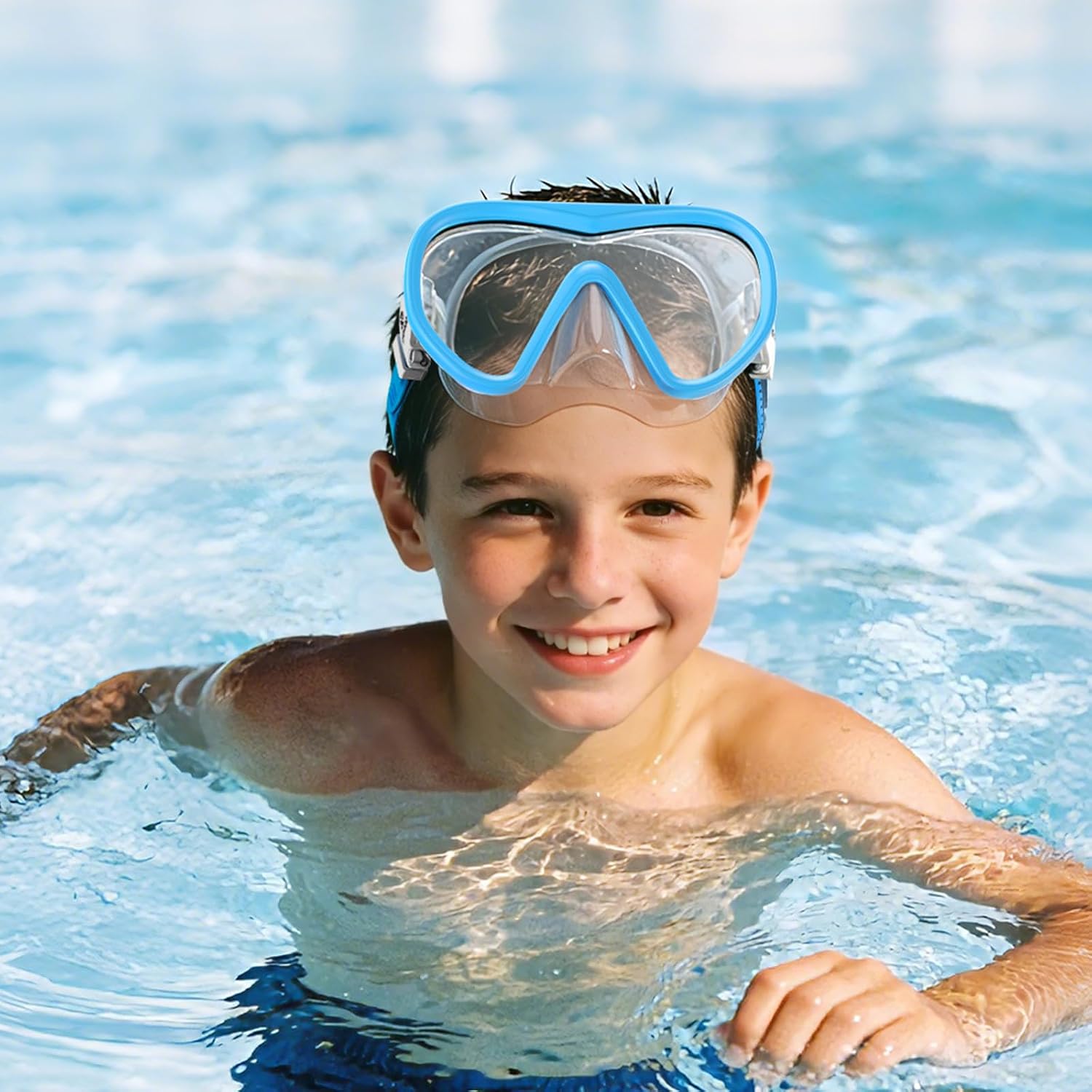 Kinder Schwimmbrille 180° Panorama Taucherbrille Anti-Beschlag Auslaufsicher