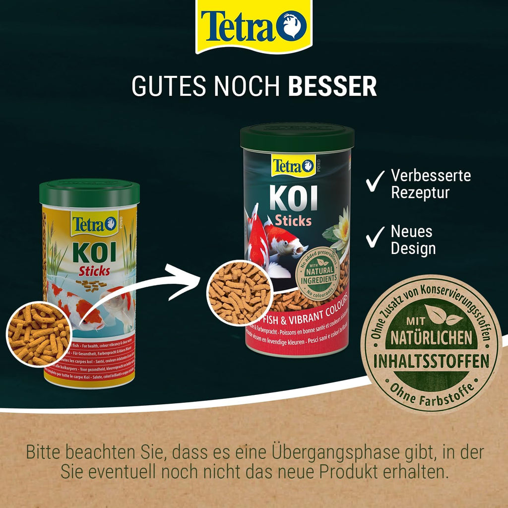 Tetra Pond Koi Sticks Koifutter fuer Farbintensitaet und Wachstum
