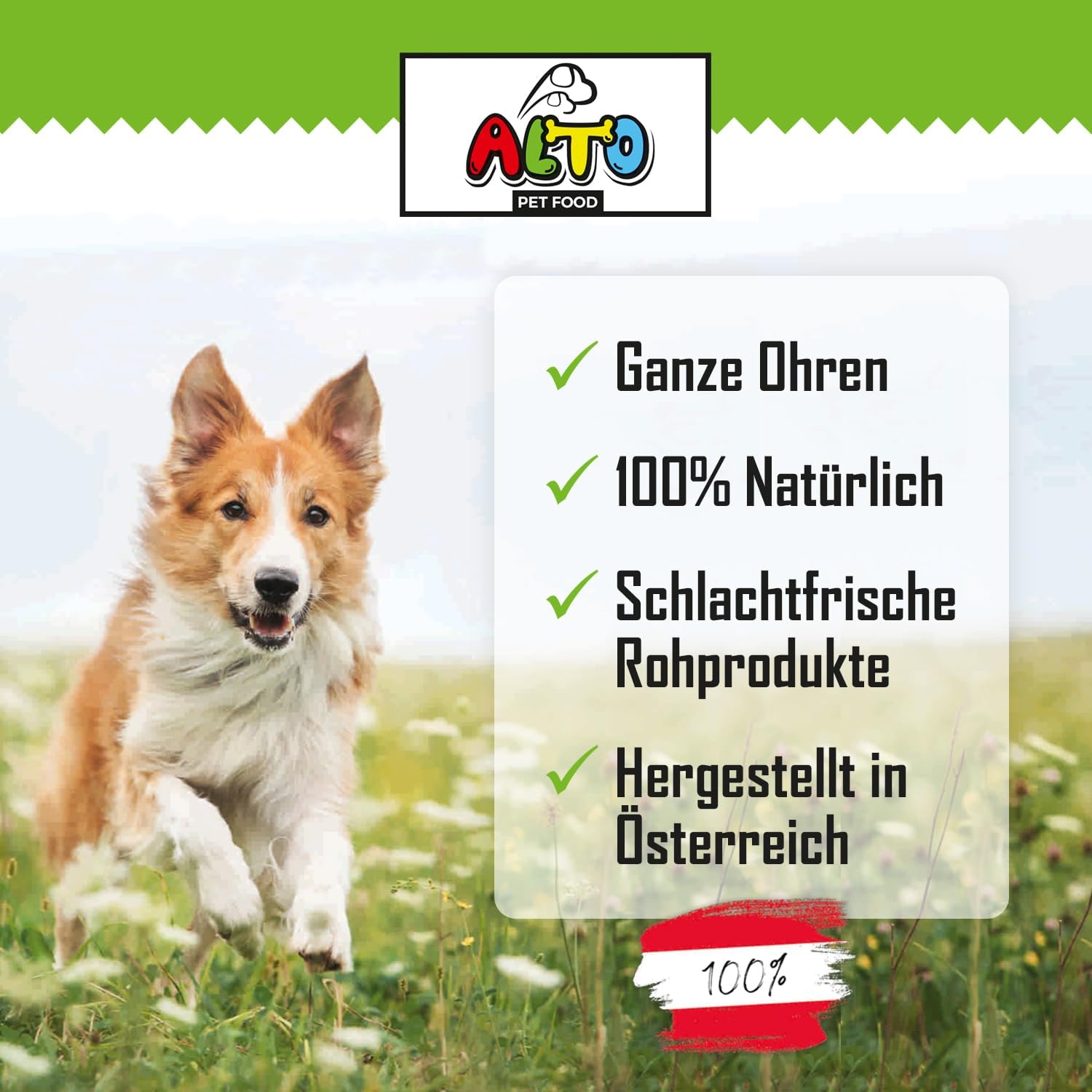 ALTO Hasenohren mit Fell ganze Kaninchenohren Hundesnack Österreich