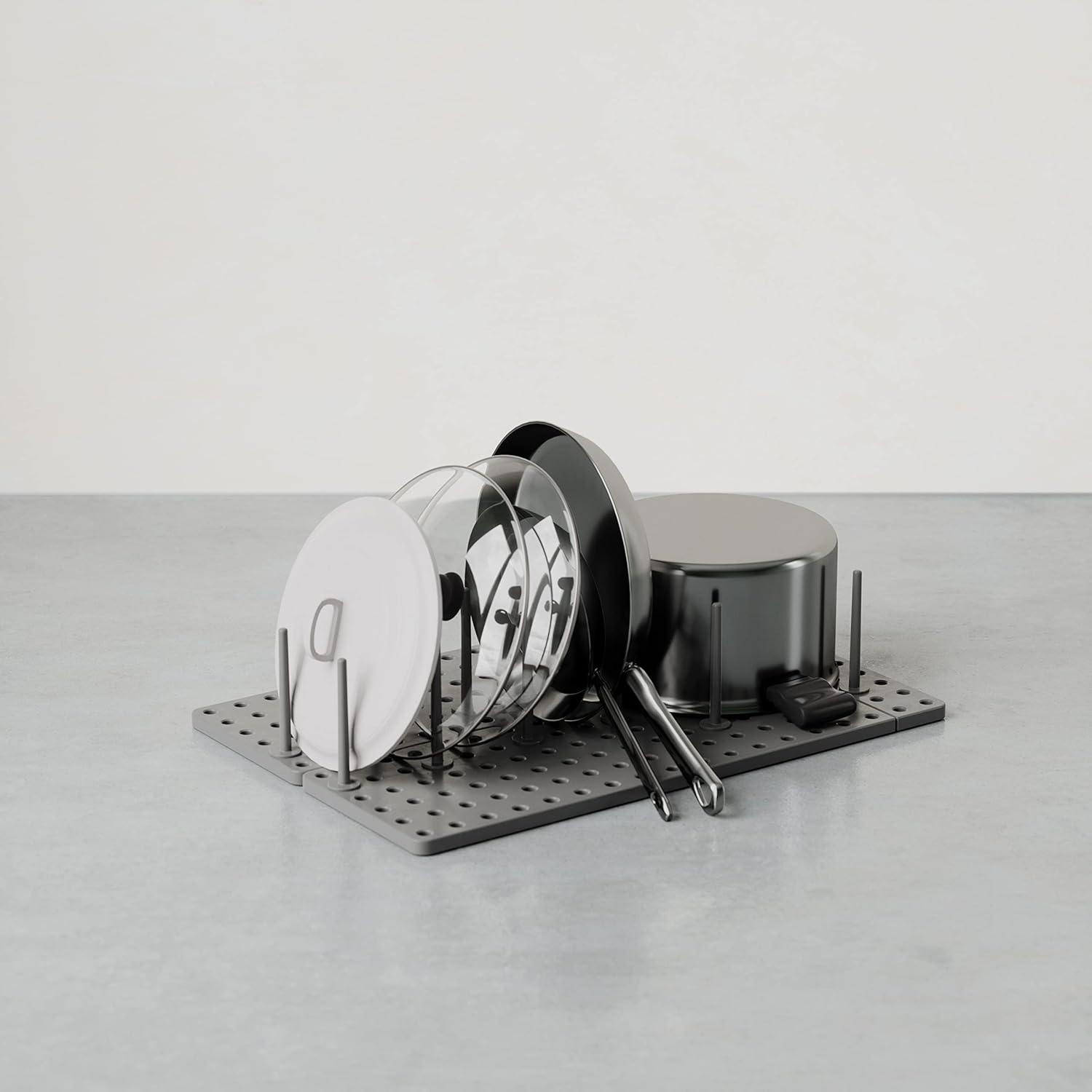 Kuechen Organizer Topf- und Pfannendeckelhalter verstellbar 10cm-21cm