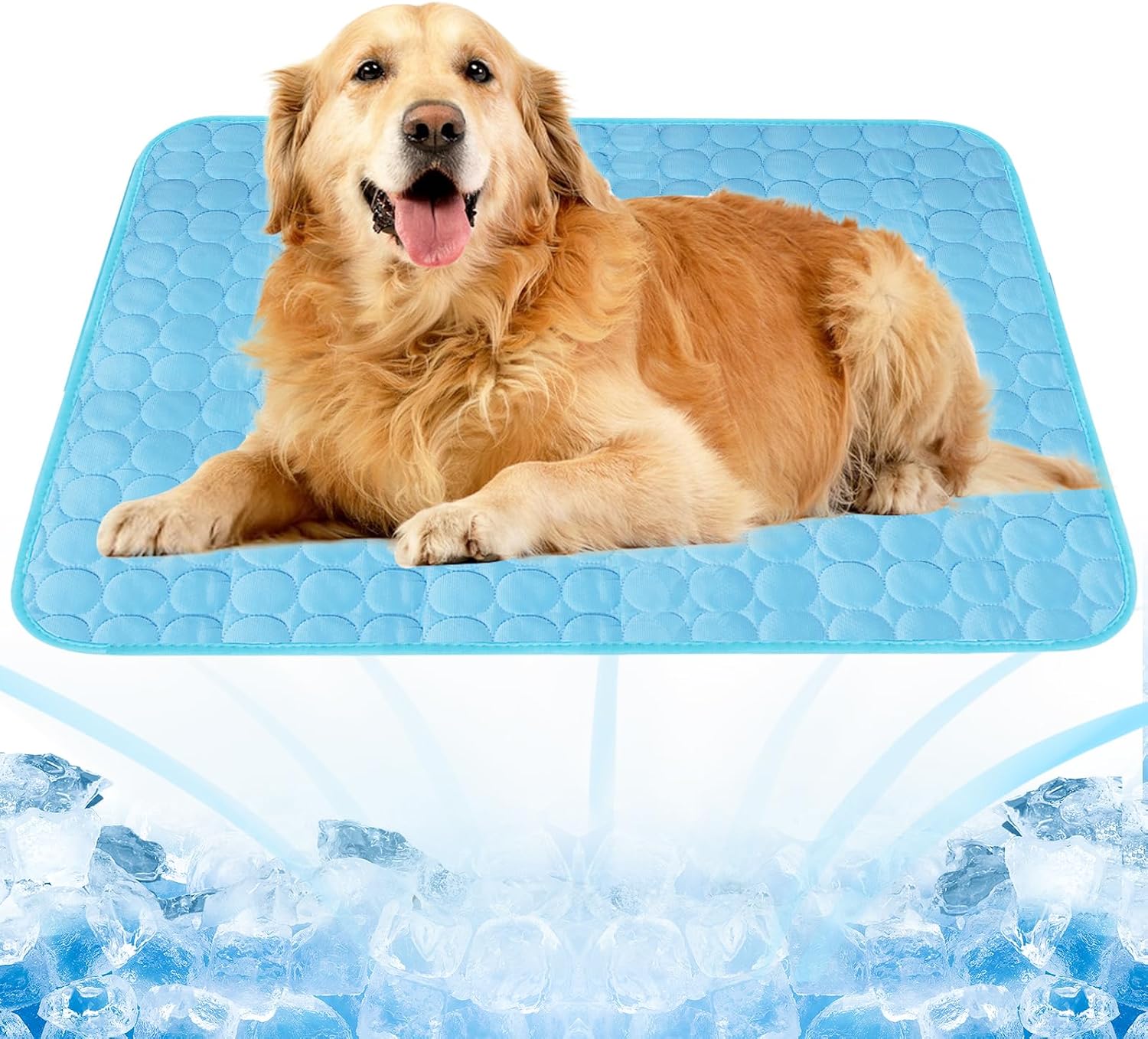 Kuehlmatte fuer Hund Katze 70×55 cm rutschfest waschbar M-XL (Rosa)