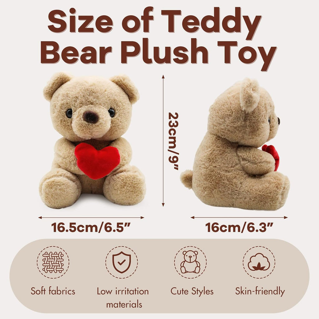 Teddybaer Plueschtier 25 cm hellbraun Kuscheltier Teddy