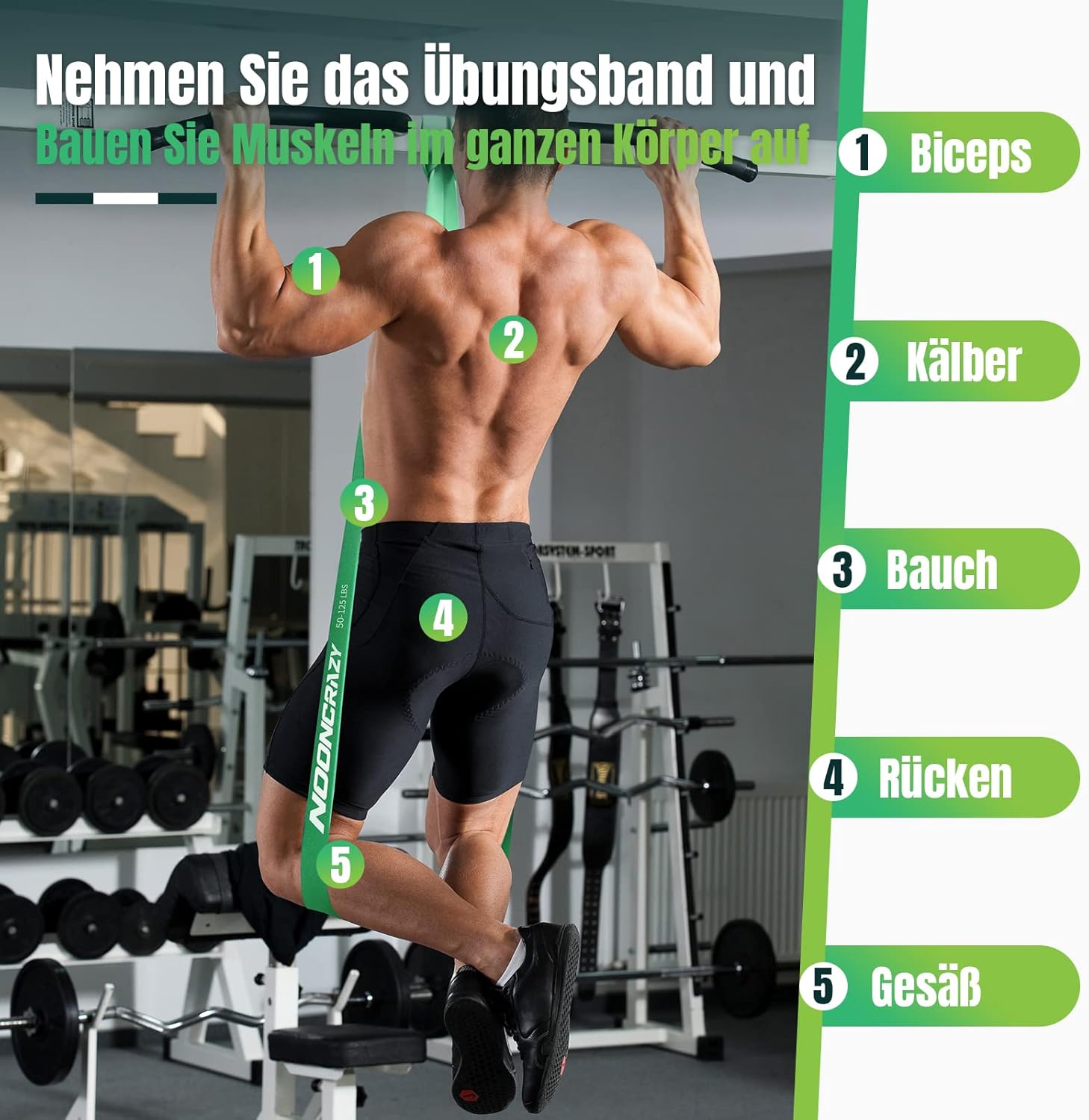 Resistance Bands Widerstandsband mit Tueranker und Handgriffen Fitness Yoga