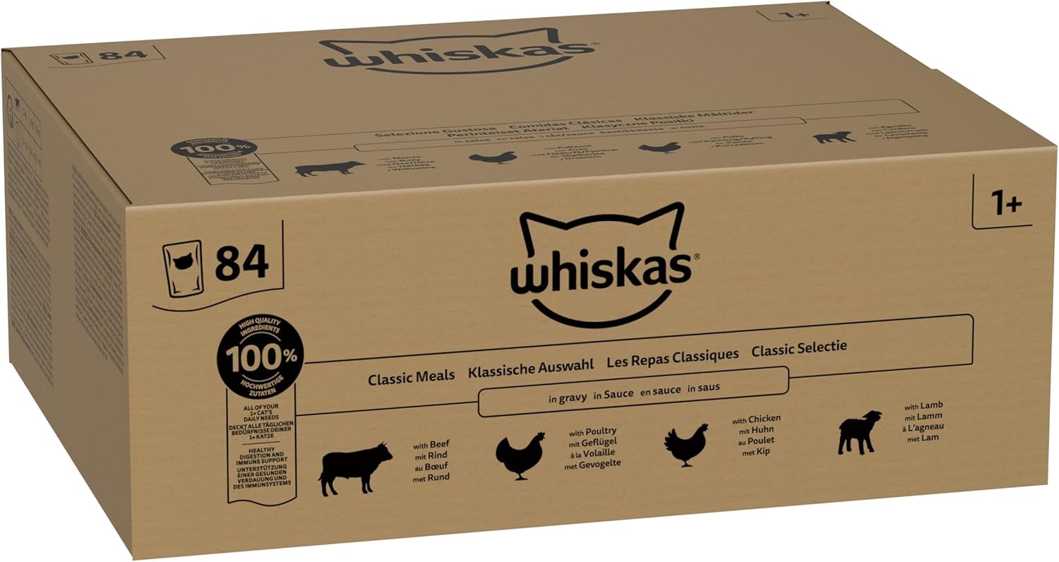 Katzenfutter WHISKAS Nassfutter in Sauce 7,14kg verschiedene Sorten