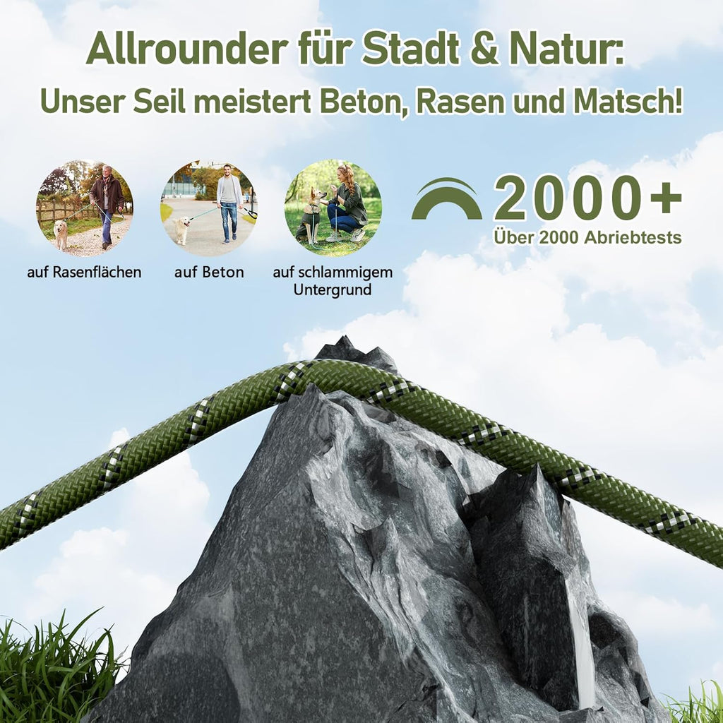 X XBEN Trainingsleine 1,5m-30m mit gepolstertem Griff und Karabiner