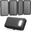 A ADDTOP Solar Powerbank 20000mAh 22,5W USB-C Eing./Ausg. 2xUSB-A Schwarz