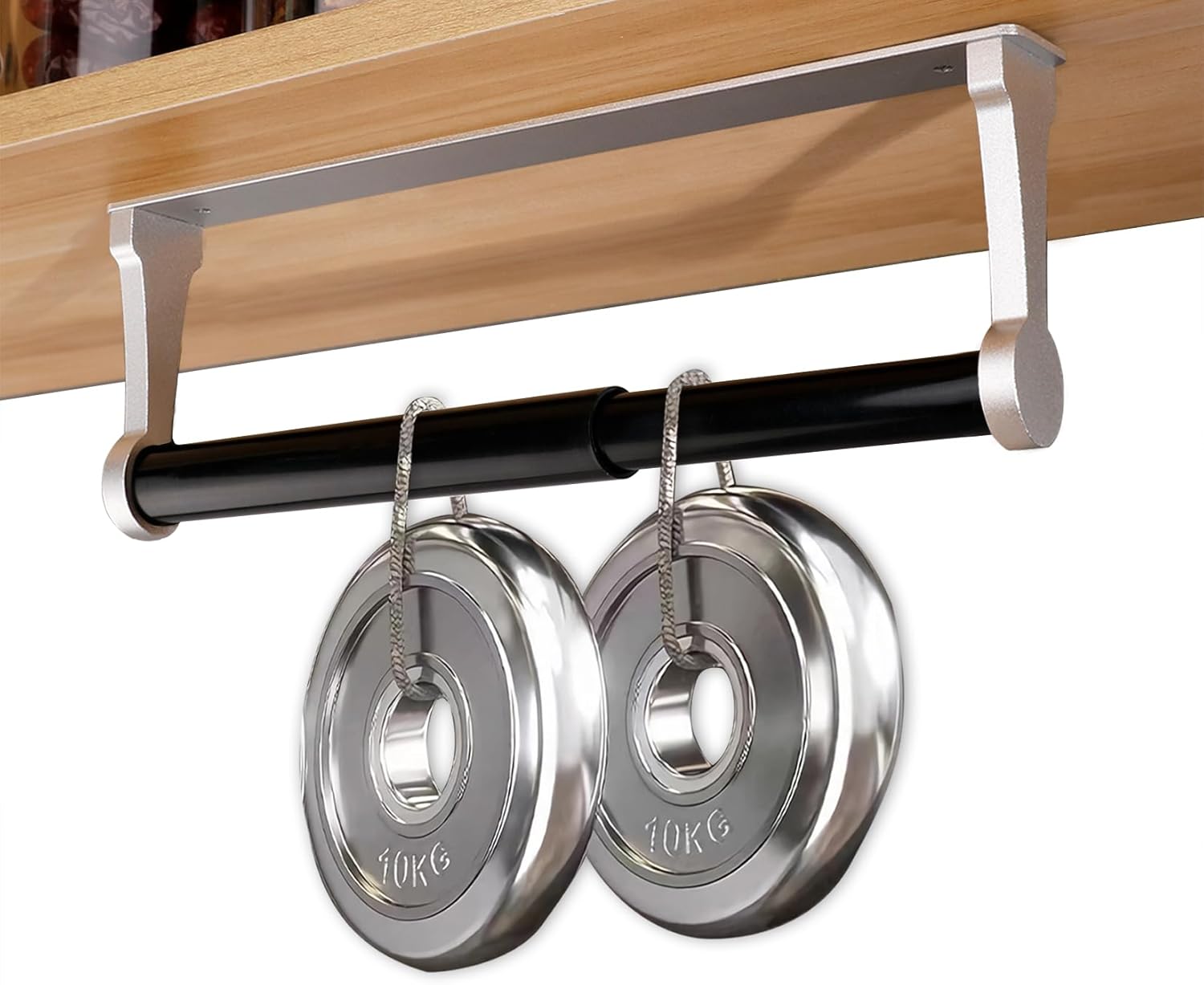 Kuechenrollenhalter Selbstklebend Aluminium schwarz Wandmontage ohne Bohren