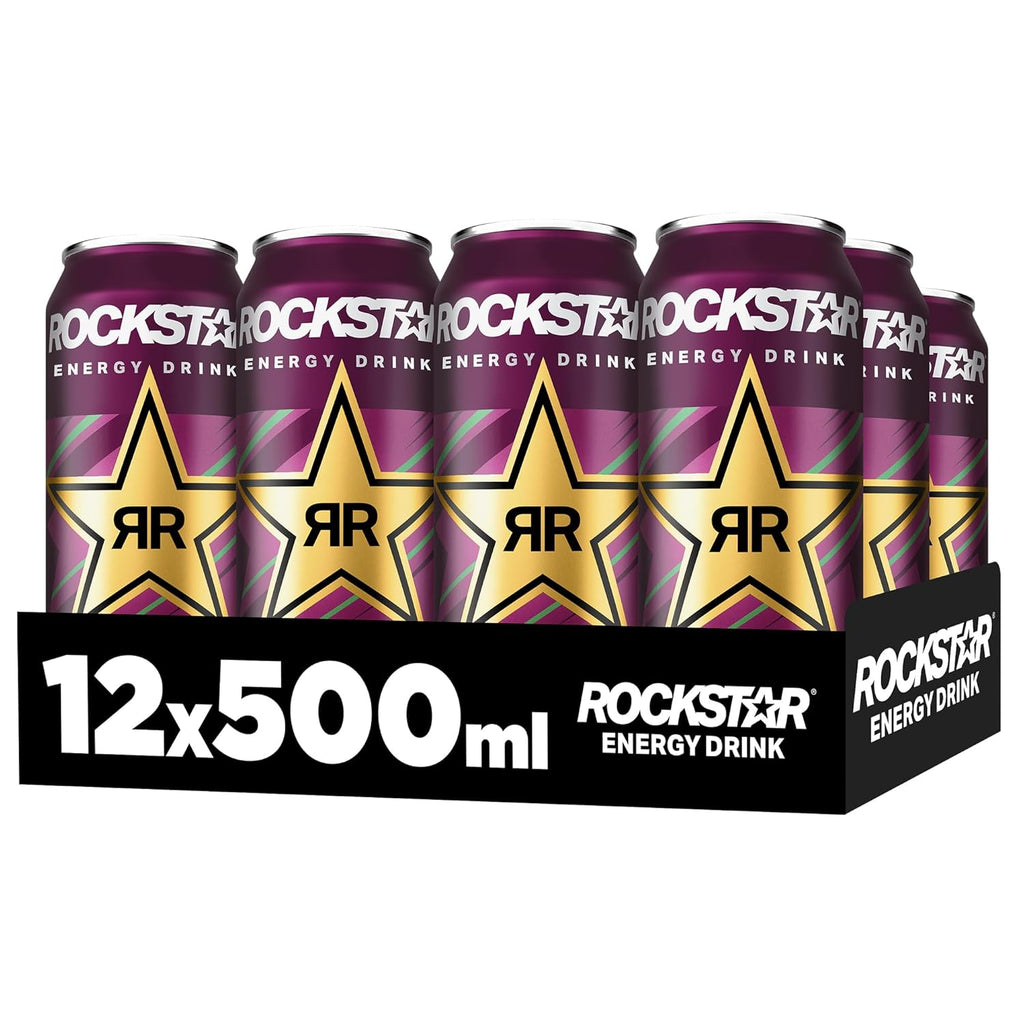 Rockstar Energy Drink Sour Raspberry 12 x 500 ml Einweg koffeinhaltig
