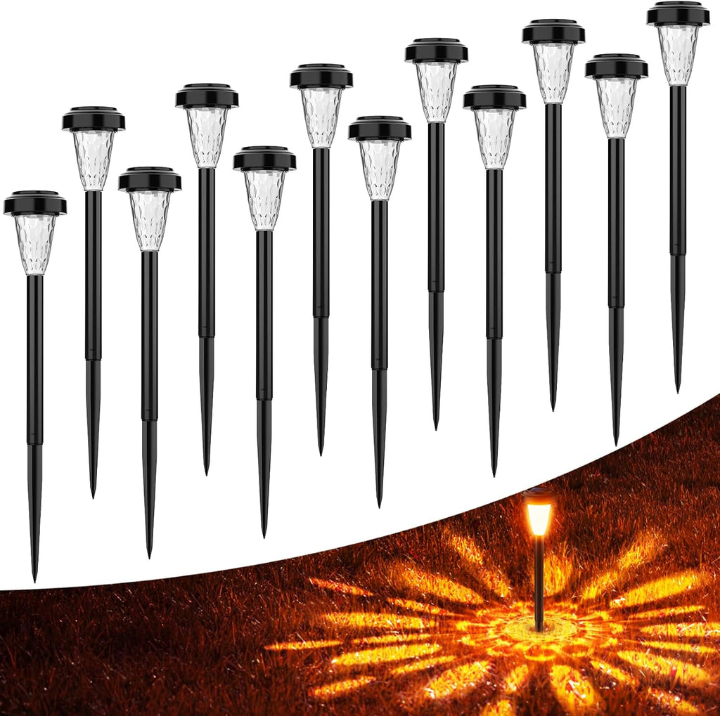 FIFlying Solar-Gartenlampen 6er Set Warmweiss 3000K IP65 LED Aussen 6cm