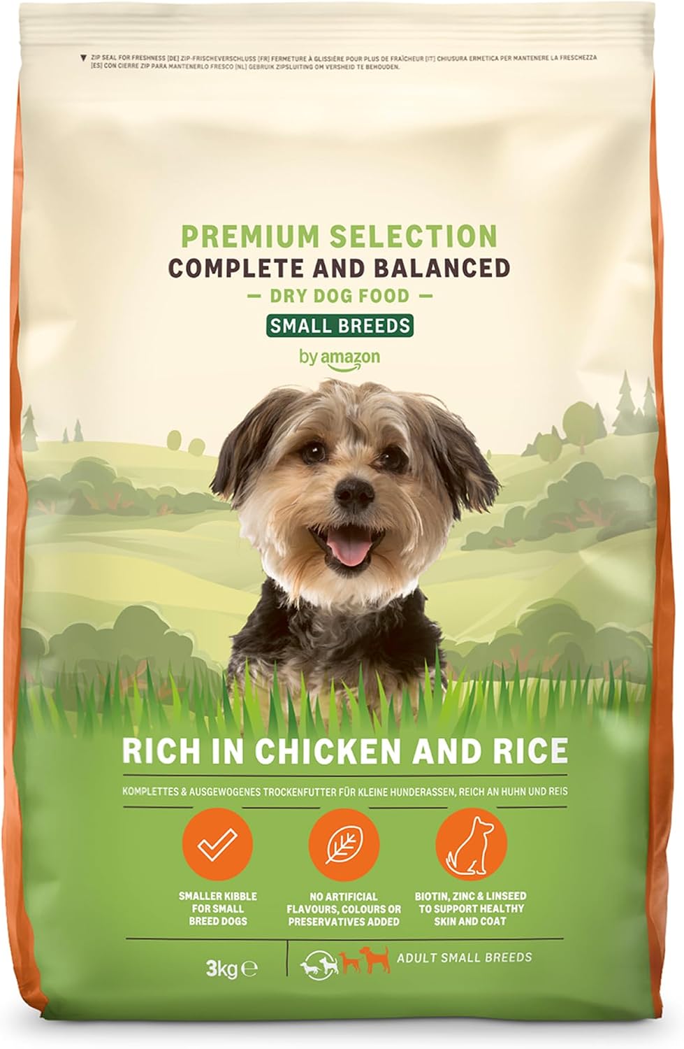 Hundefutter Adult kleines Rassen 3 kg Trockenfutter mit Huhn & Reis