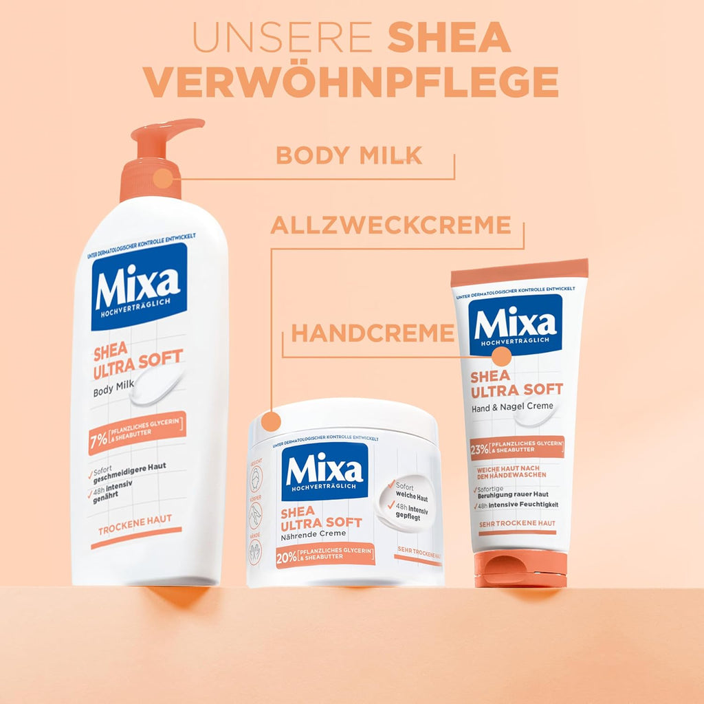 Mixa Shea Ultra Soft Handcreme 100 ml fuer trockene und rissige Haende