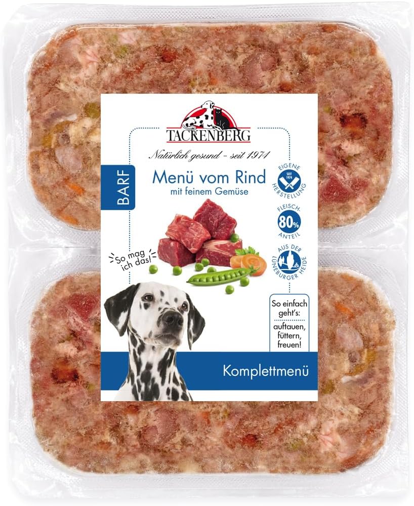 TACKENBERG BARF Menue Rind mit Gemuese 14 x verschiedene Sorten