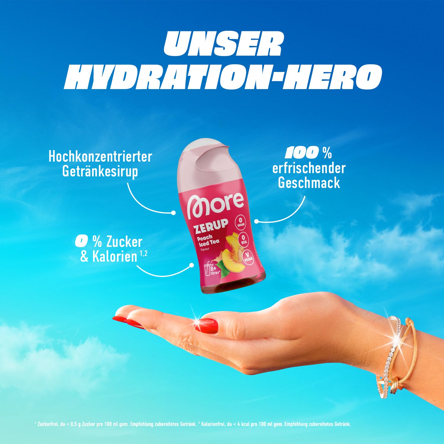 MORE Zerup 6er Bundle 6x65ml zuckerfreier Sirup verschiedene Sorten vegane