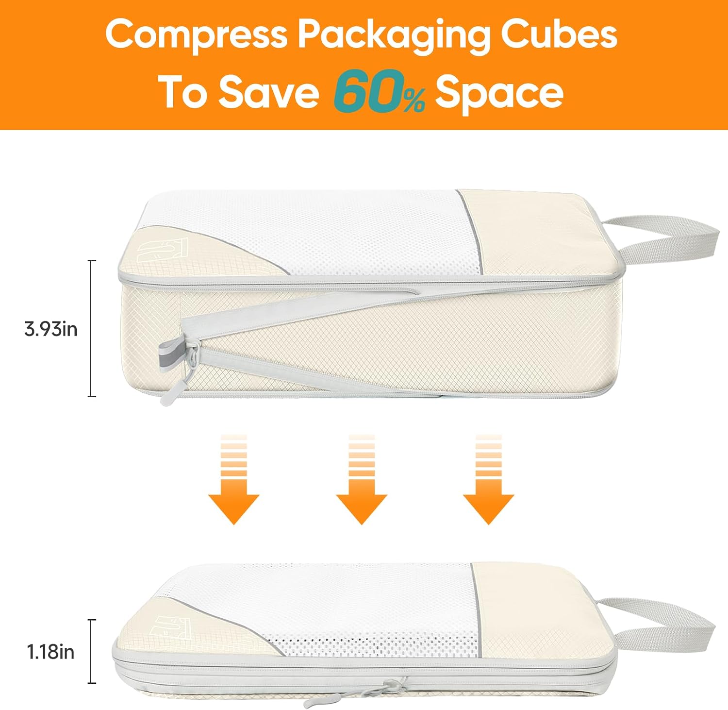10er Pack Kompressions Packing Cubes Koffer Organizer Reise-Set