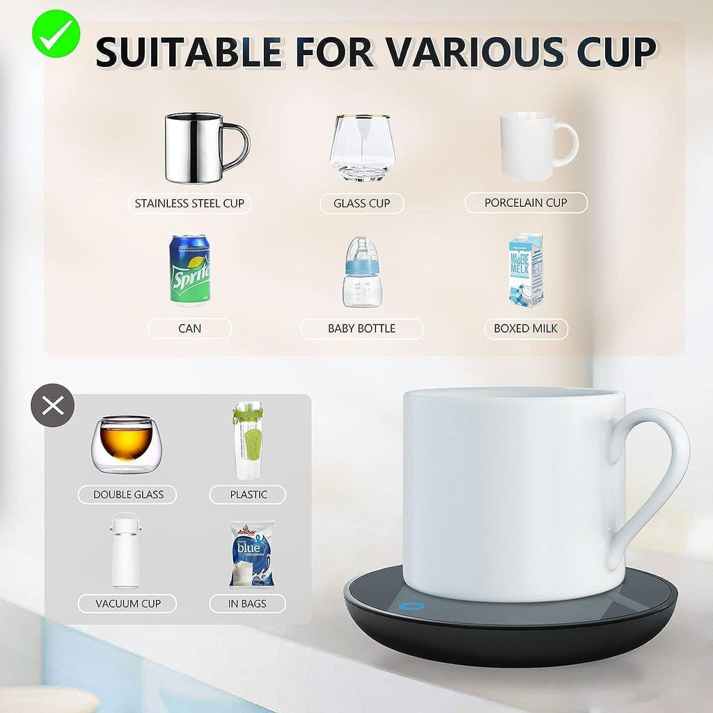 Elektrischer Tassenwaermer Kaffeewaermer mit 2 Temperaturen fuer Tee & Milch