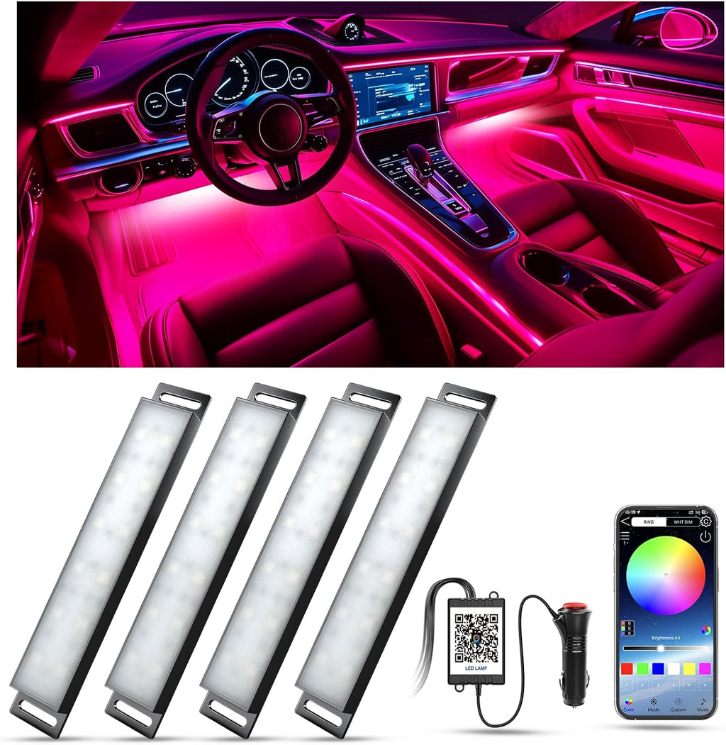 LED Ambientebeleuchtung Auto Innenraum mit App Steuerung 16 Mio Farben USB