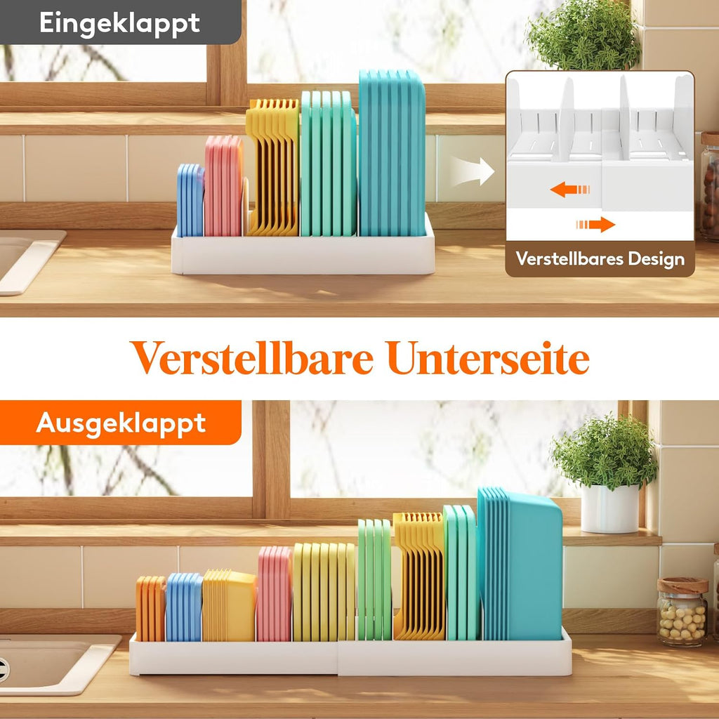 Lifewit Deckelhalter 33 cm mit 5 verstellbaren Faechern Kuechenorganizer