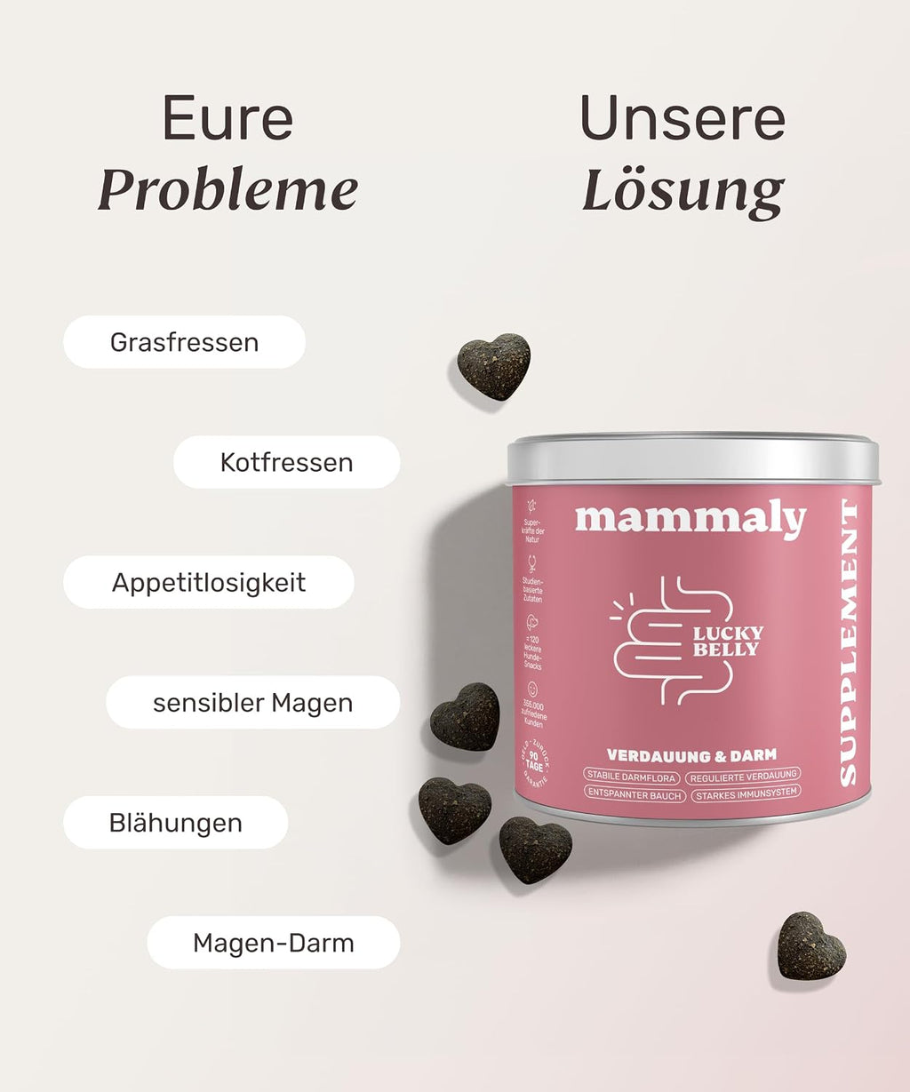 mammaly Lucky Belly Probiotika Hundeleckerlis fuer Magen und Darm
